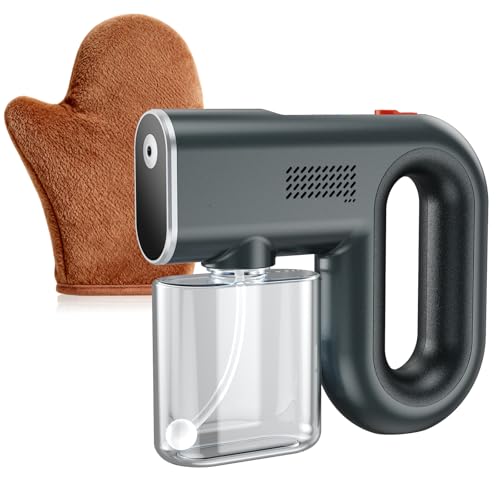 Spray Tan Machine - 3 Different Strength Spray Levels- Long Lasting Work- Portable and Rechargeable Cordless Spray Tan Gun for Self Tanning Travel Beach Salon Home Use (380ml, Grey)