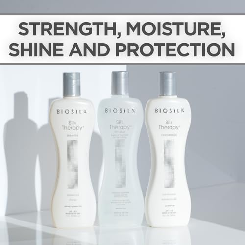 Hair Care Kit - BioSilk Silk Therapy Shampoo Conditioner & Leave-In Serum - Hair Cleaner Conditioner Variation