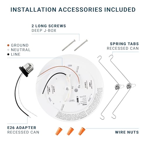 12 Pack 5/6 Inch Dimmable LED Disk Lights - Daylight 5000K Surface Flush Mount