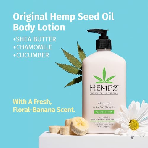 Hempz Original Floral Banana Body Moisturizer 17 Fl Oz Pack of 2