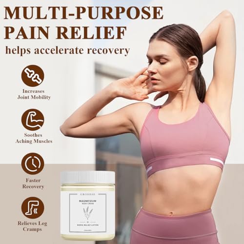 Neuropathy Cream ? Nerve Relief Magnesium Body Lotion with Natural Soothing Ingredients, Nighttime Magnesium Cream for Feet & Hands, Non-Greasy Formula, Relaxing Lavender Scent (1)