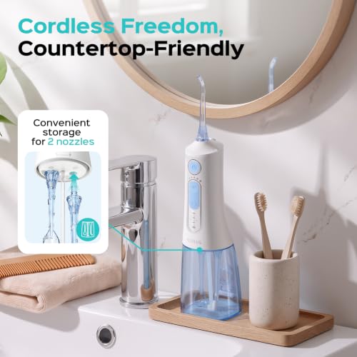 Water Dental Flosser C51 - ADA Accepted, 3 Modes 6 Pressure Settings, Arctic White