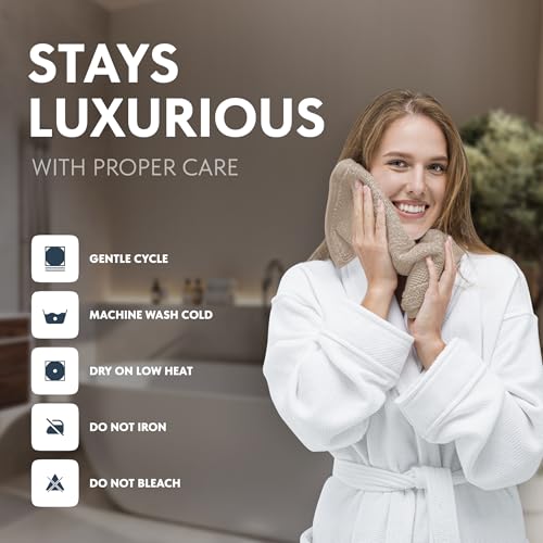 Taupe Washcloths 12 Pack - 13x13 Hotel Quality Turkish Cotton
