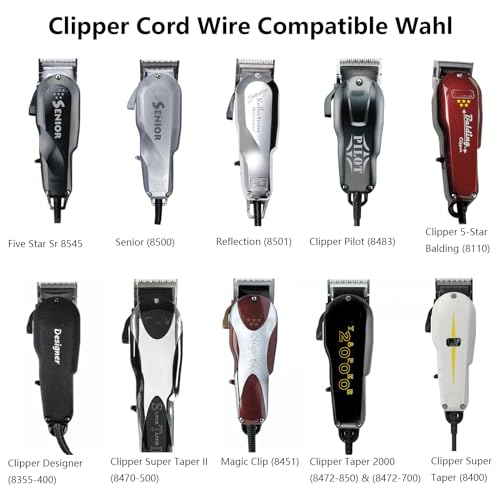 00647-500 Clipper Cord for Wahl (NEW Style - Check Wires at End of Cord) 647-500 Hair Clipper Cord Five Star Sr, Senior, SuperTaper, Designer, Balding, Magic Clip