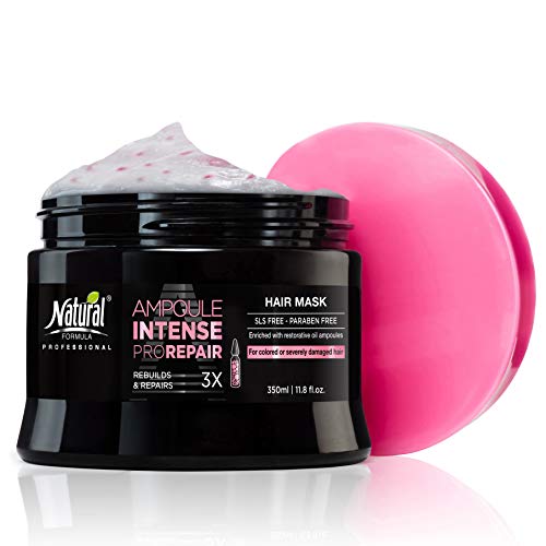 Natural Formula Intense Hair Mask with Nourishing Oils - Restores & Strengthens, Paraben & SLS Free, 11.8 Fl Oz