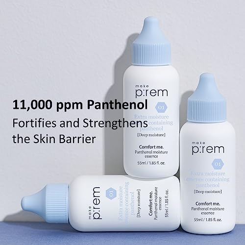 MAKE P:REM Comfort Me. Panthenol Moisture Essence, Skin Barrier Repair Serum, EWG Green, Fragrance-Free, Korean Skin Care, 2.70 Fl Oz, 80ml