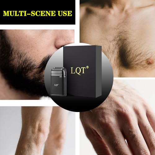 Latest 2-in-1 Electric Shaver Facial Mesh Shaver - Portable Cordless Shaver - Hidden Trimmer and Fast Charging Function - (3150 Mesh Holes, 60 Blades) Black