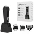 Body Trimmer for Men, 2-in-1 Electric Shaver for Pubic Hair, Chest, Legs, IPX6 Waterproof Wet/Dry Men¡¯s Ball Shaver