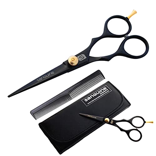 Professional Hair Cutting Scissors 5.5 Inch - Sharp Japanese Style with Case & Tip Protector