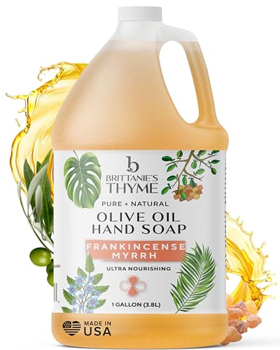 Brittanie's Pure Organic Castile Liquid Soap Refill Frankincense 128oz - Vegan & Eco-Friendly