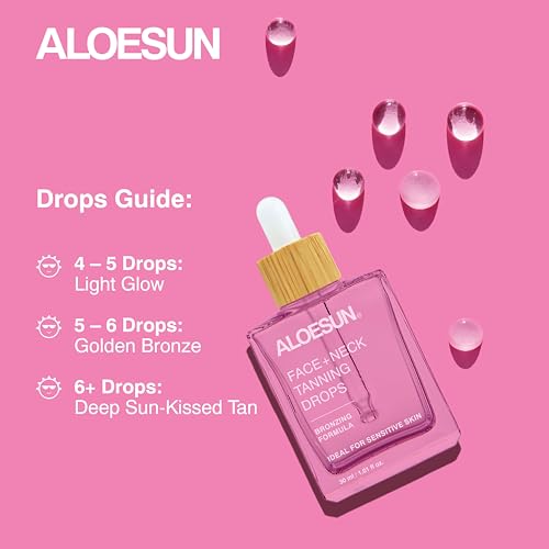 Self Tanning Drops for Face & Body - Gradual Sunless Bronzer with Hyaluronic Acid