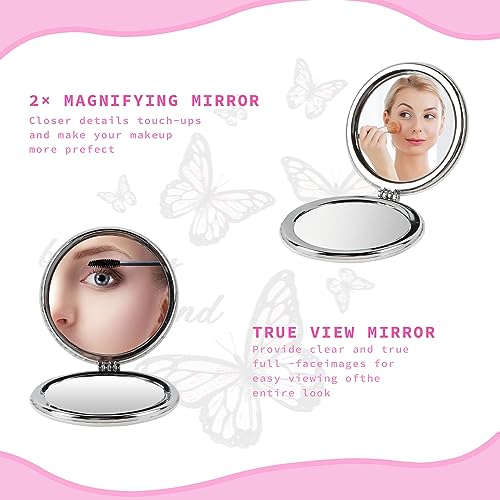 24Pcs Butterfly Compact Mirrors Wedding Party Favors Gift Set