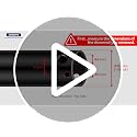 Black 84 Inch Ceiling Fan Downrod - Unthreaded Extension Rod, 1" Diameter