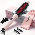 Infrared Thermal Round Hair Brush - Pink, 1.6 Inch Ionic Heated Styling Tool with 6 Heat Settings
