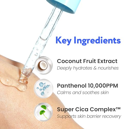 Coconut Water Glow Calming Serum | Hydrating & Soothing Serum with Panthenol, Niacinamide & Cica | Centella Asiatica | Barrier Repair for Sensitive Skin | Korean Skin Care (30ml / 1.01 fl oz)