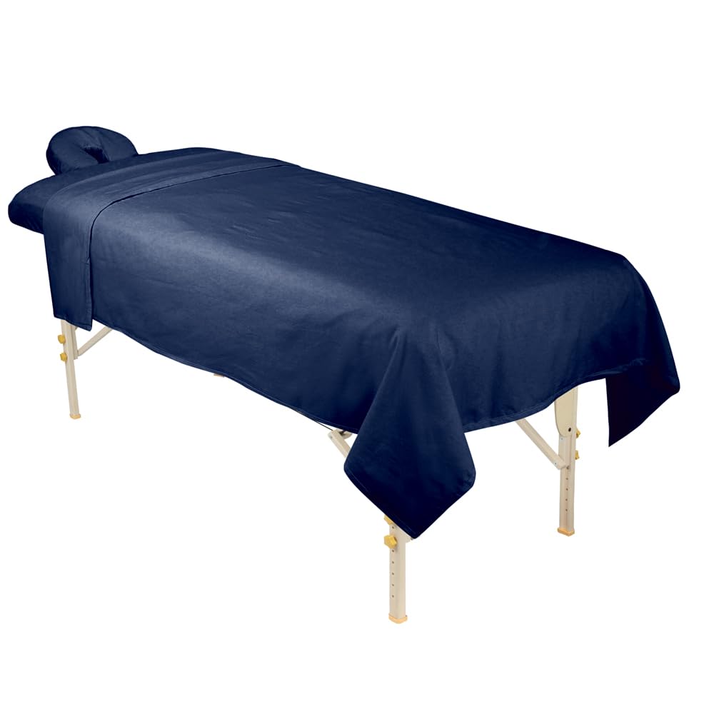 Premium Designer Flannel Massage Sheet Set - 3-Piece, Island Tranquility for Massage Tables