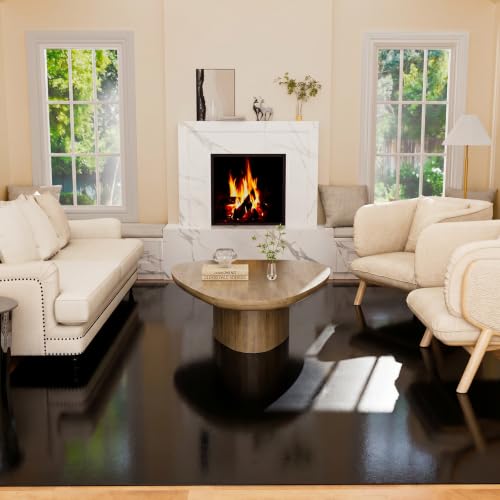 Black 5'x8' Waterproof Non Slip Floor Mat for Dining & Kitchen Protection - Plastic Rug