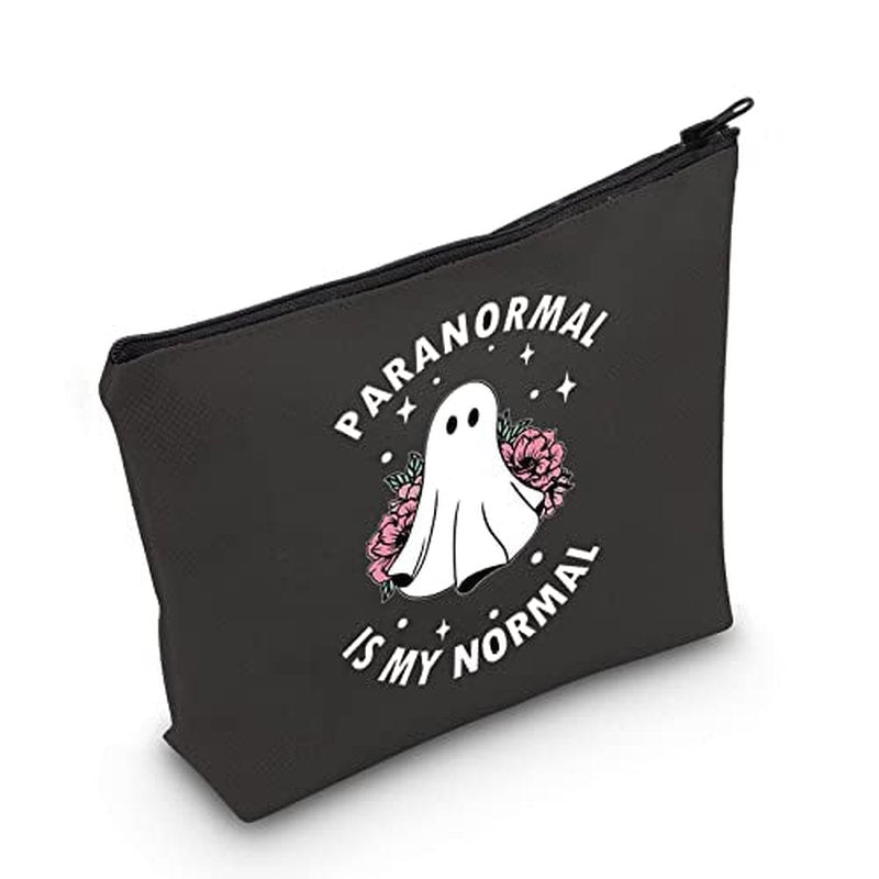 JXGZSO Ghost Hunter Gift Paranormal Is My Normal Makeup Bag Ghost Hunter Cosmetic Bag (Paranormal Normal B)