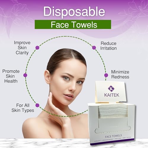 Towels XL ? 100% Biobased Disposable Face Towels, Ultra Soft Makeup Remover & Cleansing Wipes, Biodegradable, For Sensitive Skin, 50 Count (1 Pack)