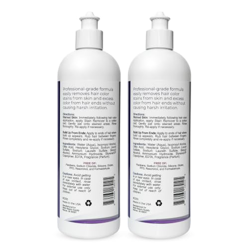 Super Clean Dye & Stain Remover 16 oz Pack of 2 for Hair Color Stains – Gentle & Skin Safe