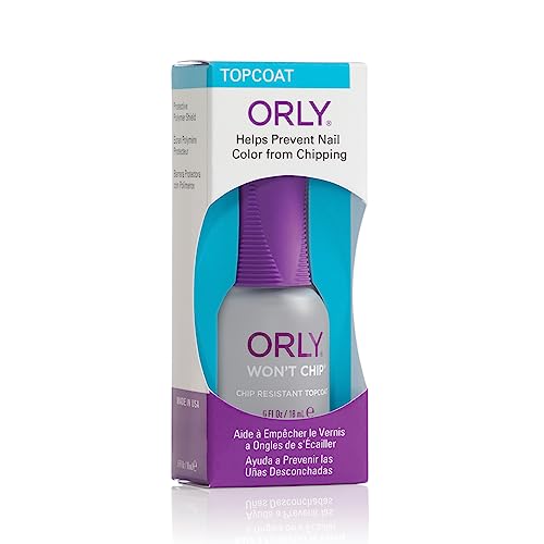 Orly Top Nail Coat, Won't Chip, 0.6 Ounce