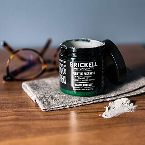 Men's Charcoal Face Mask with Detoxifying Clay & Hyaluronic Acid - Unscented, 4 oz