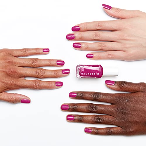 essie Expressie Nail Polish, Quick-Dry Deep Fuchsia Pink Nail Polish, Vegan, Don't Glitch Get Better, 0.33 fl oz