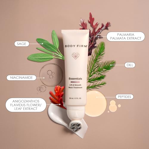 Body Firm Crepe Erase Lift & Smooth Neck Serum, Firming Neck Cream & Anti Aging Serum With TruFirm Technology, Peptides, Caffeine & Vitamin B3, Skin Care For Women, Roller Ball Applicator, 1.7 FL Oz