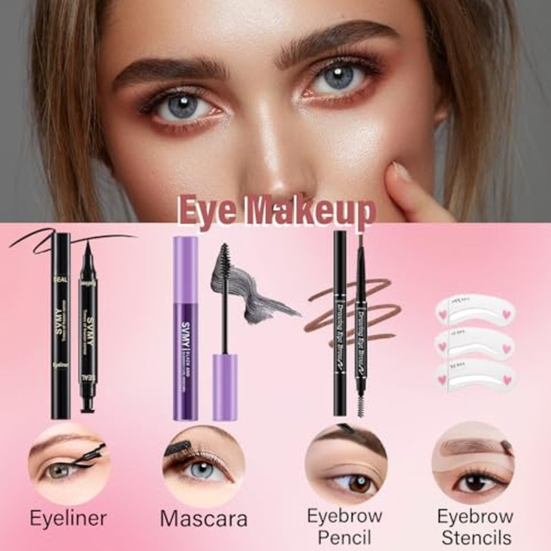 Makeup Set for Women, Makeup Kit for Beginners Teen Girls, Makeup Gift Set for Teens, Makeup Kit for Girls, Eyeshadow Palette, Lip Gloss, Face & Eye Make up