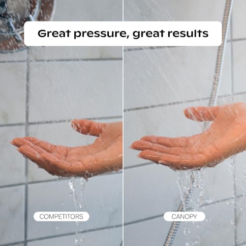Canopy Mini Chrome Filtered Shower Head for Hard Water - Compact & Easy Install