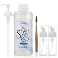 Lash Shampoo for Lash Extensions 1L/35fl.oz Eyelash Extension Cleanser Lash Cleaning Kit, Gentle Foaming Eyelash Shampoo with Brush and Wash Bottle for Salon Home Care Unscented