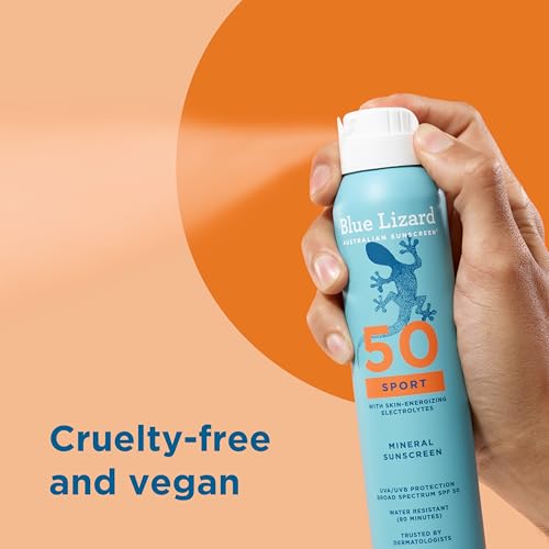 Blue Lizard Mineral Sunscreen Spray SPF 50+ Water-Resistant Vegan 2-Pack