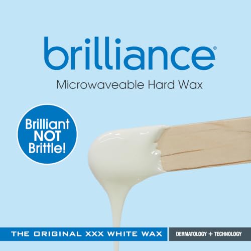 Caronlab Brilliance Hard Wax 27oz for Sensitive Skin, Microwaveable Coconut Stripless Wax