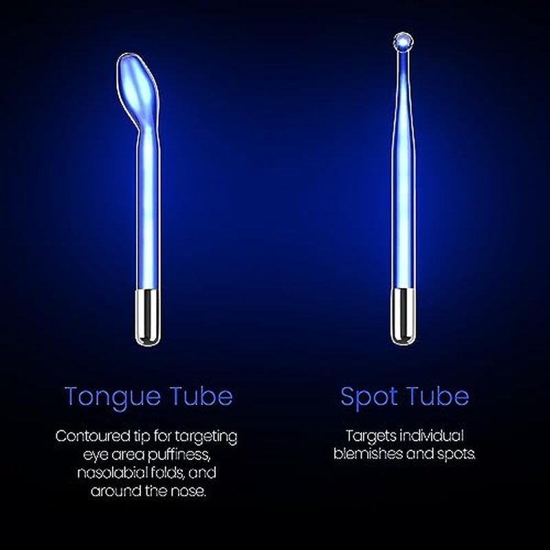 4-Piece Fusion Wand Acessory Set for Nuderma Wands - NuDerma NOT Included - Neon & Argon Fusion Glass applicators for Nuderma ? High Frequency Upgraded Fusion Wand Set Compatible with Nuderma Systems