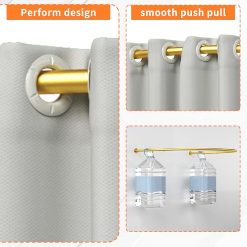 Portable U-Shaped Changing Room Divider for Boutique Privacy - Gray Linen