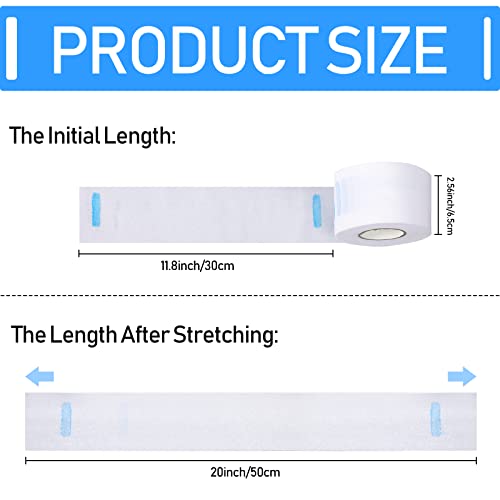 Yilloog 2000 Strips 20 Rolls Disposable Barber Paper Haircutting Neck Strips Hairdressing Stretchy Neck Band Neck Paper Tissue for Barber Hair Cutting Styling Salon Accessories Supplies