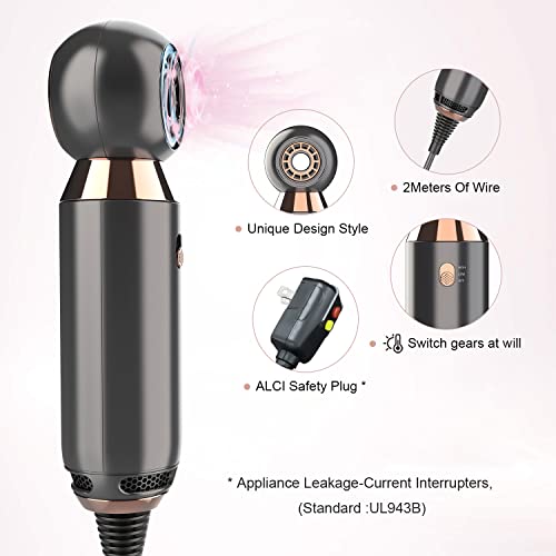Lalasani 800W Portable Hair Dryer with Safety Plug & Multiple Settings