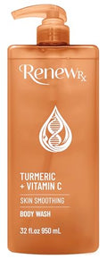 Radiating Body Wash with Turmeric & Vitamin C - Vegan Skin Brightening, 32 fl oz