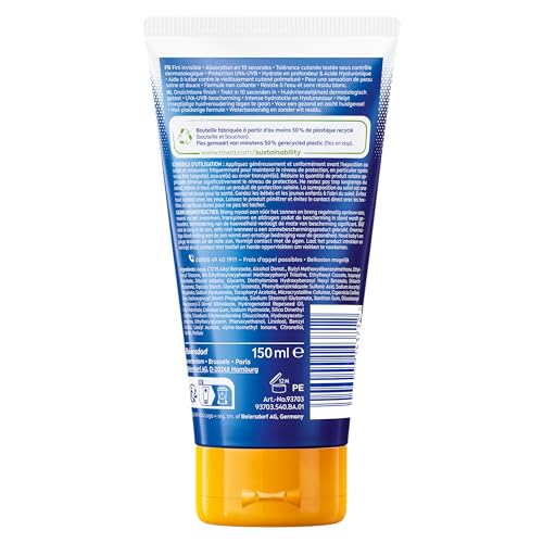 Invisible Finish Sunscreen Lotion for Body and Face - Lightweight, Fast-Absorbing Moisturizer, 150ml