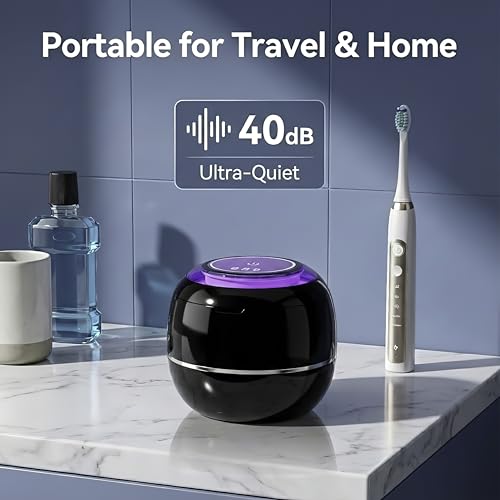 Ultrasonic Retainer Cleaner Machine Black 42KHZ Dental Jewelry 180ML