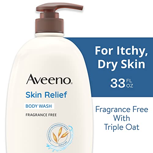 Aveeno Skin Relief Body Wash with Triple Oat Complex - Fragrance-Free, 33 Fl Oz Pack of 6