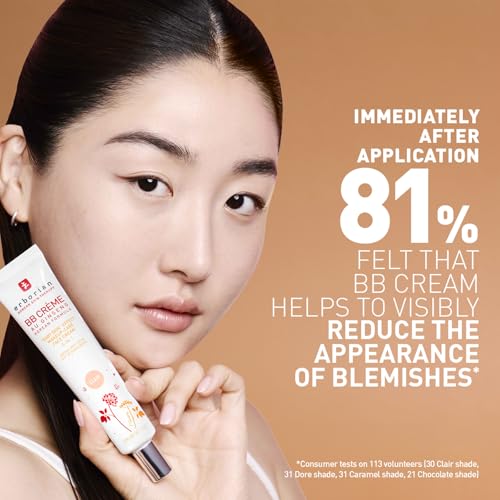 Erborian BB Cream Matte Beauty Balm SPF 20, Tone-Evening Korean Skincare Makeup Hybrid, Moisturizes & Conceals, Buildable Coverage, Natural Finish
