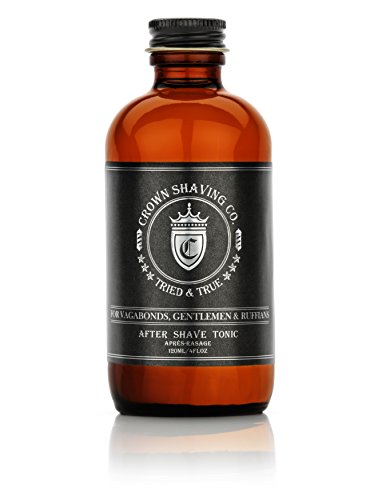 Men's After Shave Tonic 120ml - Classic Barbershop Scent, Tobacco Leather Bay Rum