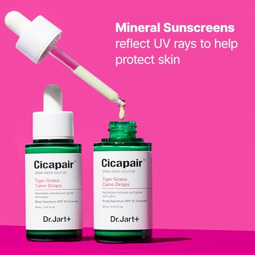 Dr.Jart+ Cicapair Tiger Grass Camo Drops Tinted Serum SPF 35 with Centella Asiatica | Skin Tint | Korean Skin Care Makeup Hybrid, 1.01 Fl Oz