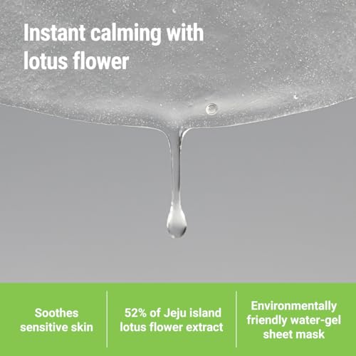 ROVECTIN Calming Lotus Sheet Mask | Soothing Face Mask for Sensitive Skin ? Hydrating, Calming, Barrier Repair & Redness Relief with Lotus Extract