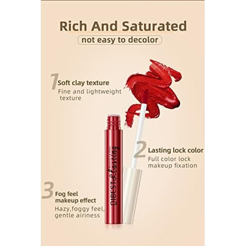 12Pcs Makeup Matte Lipstick Lip Kit, Classic Nudes & Bold Reds Lipstick Set, Non-Stick Cup Not Fade Liquid Lipstick Waterproof Long Lasting Durable Nude Lip Gloss, labiales mate 24 horas originale