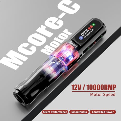 Purple Wireless Tattoo Pen Machine for Permanent Makeup & Fine Line Work