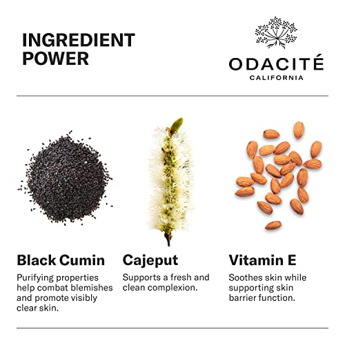 Odacit? Bl+C Serum Concentrate for Face, Luxury Black Cumin + Cajeput Pore-Clearing Facial Oil for Pimples & Blemishes, Vegan Vitamin E Spot Treatment for Oily, Acne-Prone Skin, 0.17 fl oz
