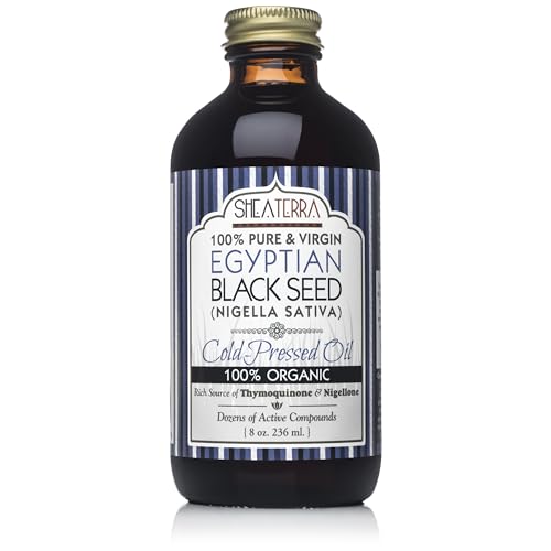 Shea Terra Egyptian Black Seed Oil 8 oz Certified Organic Cold-Pressed - Pack of 1