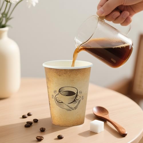 Clawsoff 12OZ-1000 Disposable Coffee Cups 1000 Pack - Hot Paper Cups
